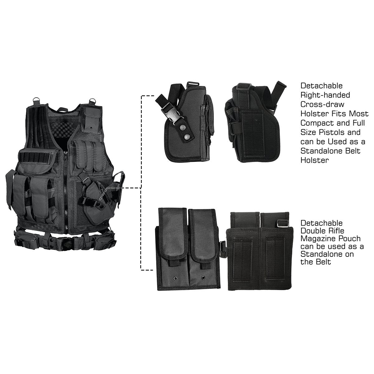 Leapers UTG - 547 Law Enforcement Tactical Vest - Black