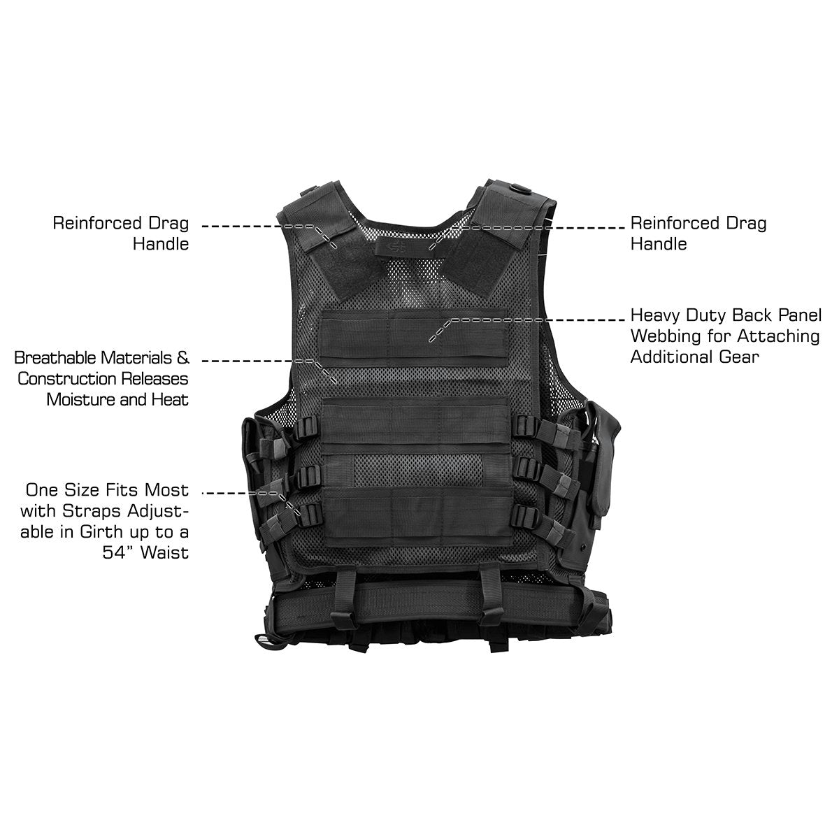 Leapers UTG - 547 Law Enforcement Tactical Vest - Black