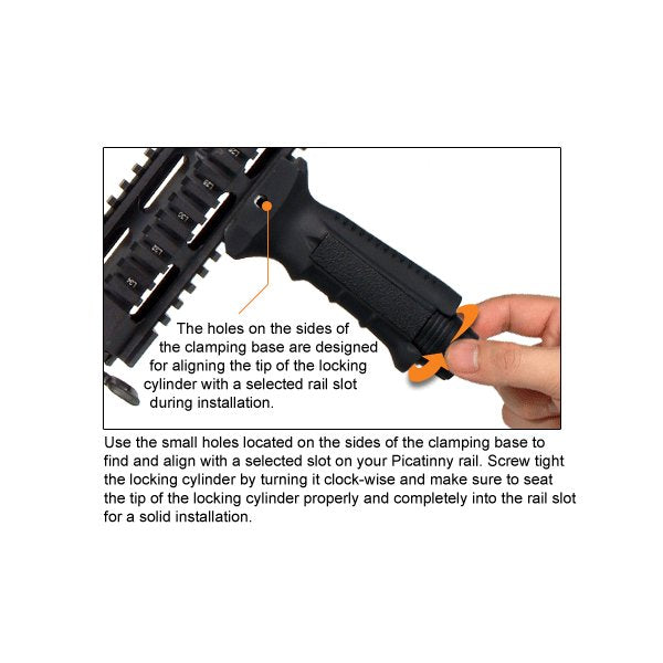 Leapers UTG - Ergonomic Ambidextrous Vertical Foregrip - Black