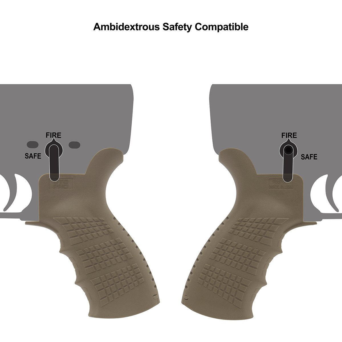 Leapers UTG - PRO AR15 Ambidextrous Pistol Grip - FDE