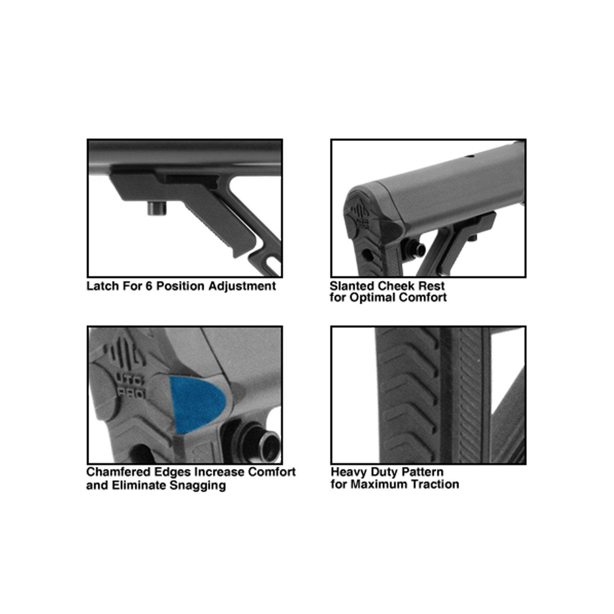 Leapers UTG - Model 4 Combat Ops S1 Stock Kit - Black