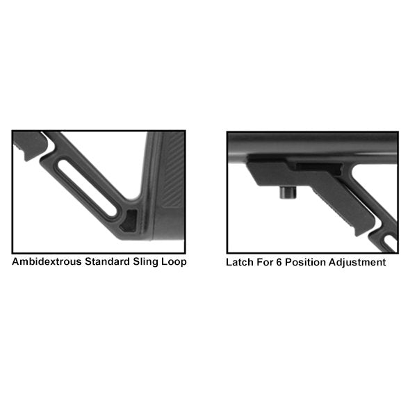Leapers UTG - PRO Model 4 S2 Stock - Black