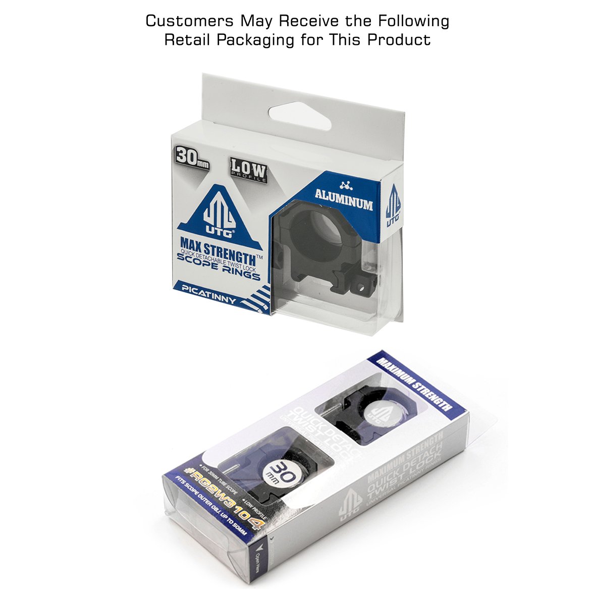 Leapers UTG - PRO Max 30MM Low Picatinny Rings - Black