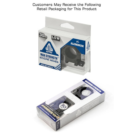 Leapers UTG - PRO Max 30MM Low Picatinny Rings - Black