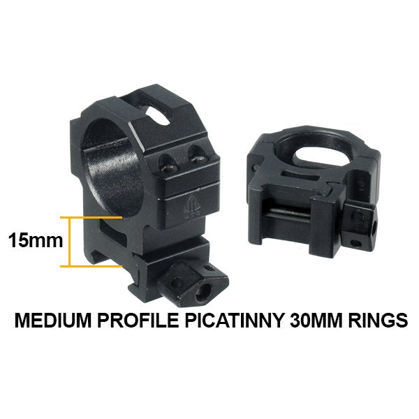 Leapers UTG - PRO Max 30MM Medium Picatinny Rings - Black
