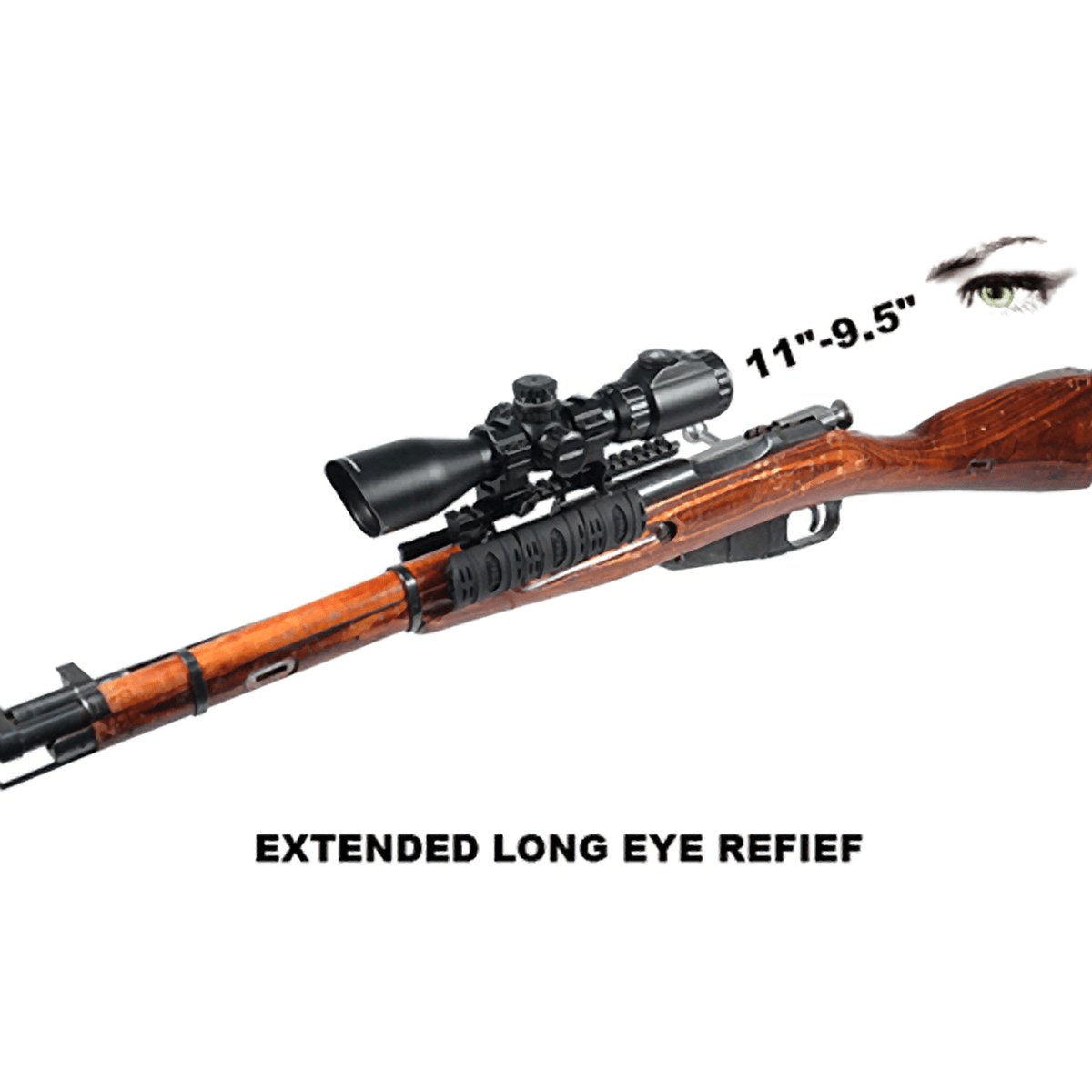 Leapers UTG - AccuShot 2-7X44 AO Rifle Scope, Black