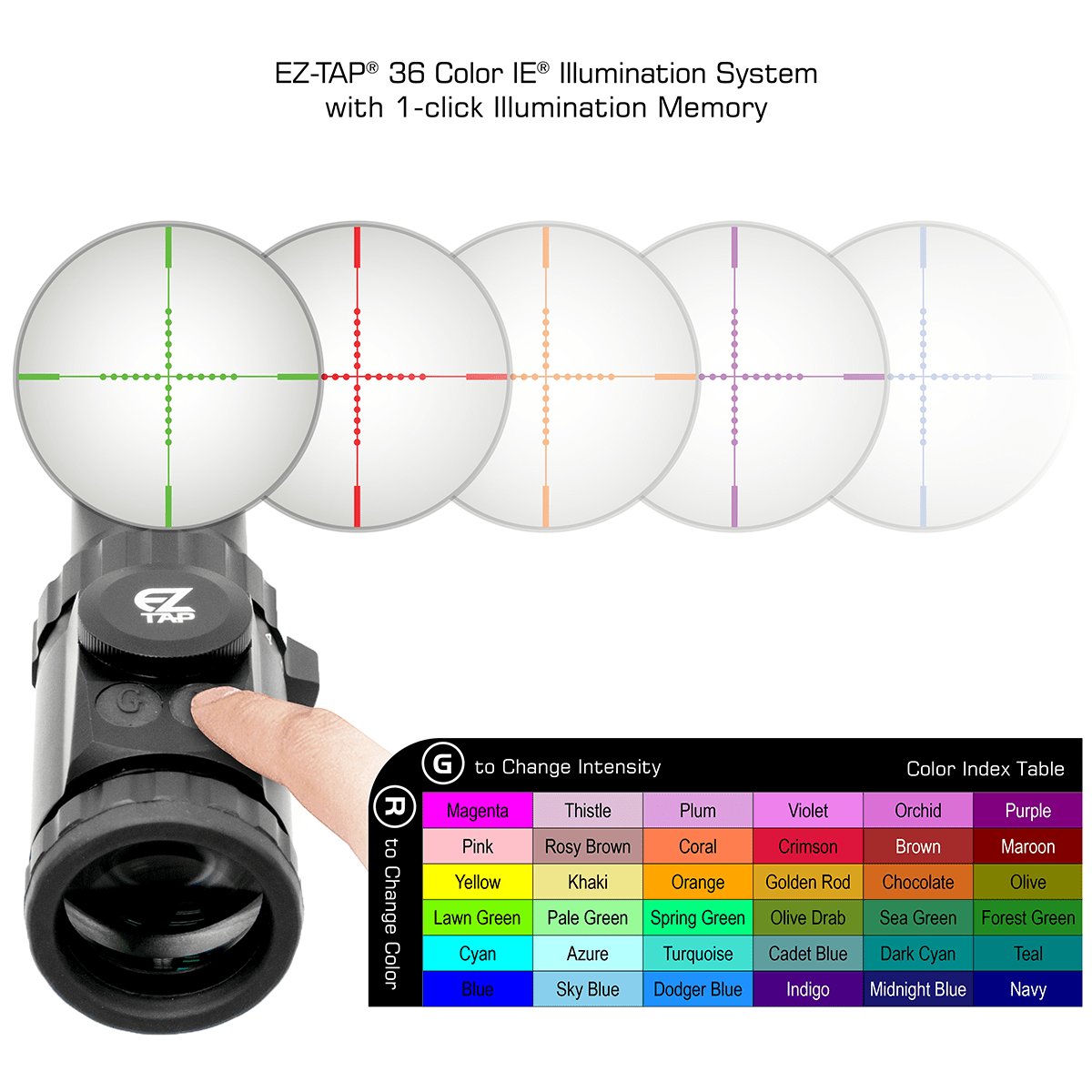 Leapers UTG - AccuShot 4-16X44 AO Rifle Scope, 36-Color Mil-Dot