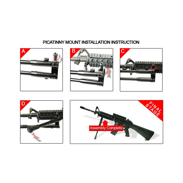 Leapers UTG - Universal Shooter's Bipod, Tactical/Sniper, Black