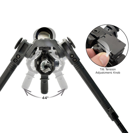 Leapers UTG - Over Bore 7-11" Picatinny Bipod - Black