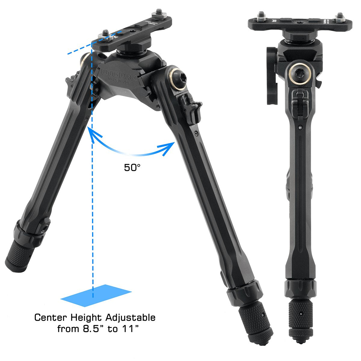 Leapers UTG - PRO TBNR 8.5-11" M-LOK Bipod - Black