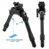 Leapers UTG - PRO TBNR 7-9" Picatinny Bipod - Black