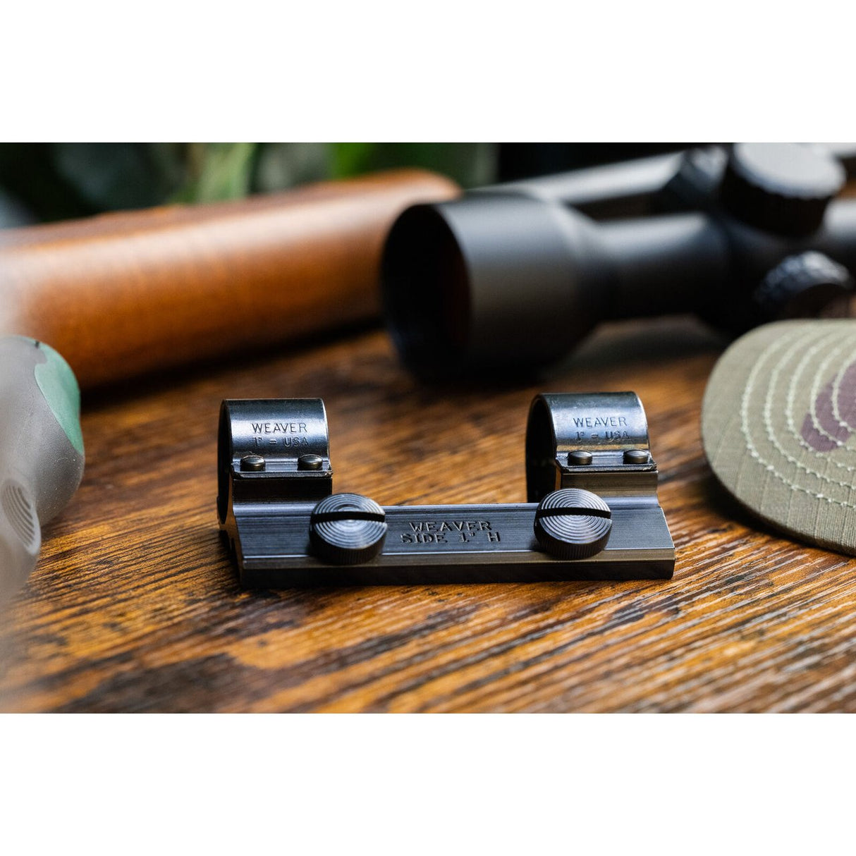 Weaver - Side Mount Rings 1" High - Black