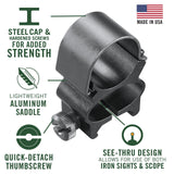 Weaver - See-Thru Top Mount Rings 1" Matte Finish