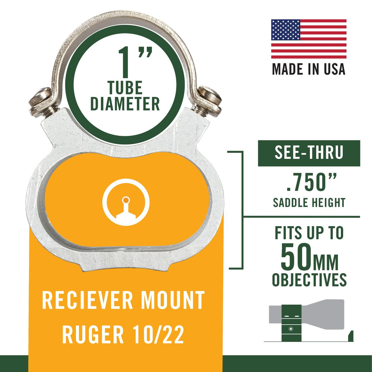 Weaver - See-Thru Mount for Ruger 10/22 - Silver