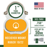 Weaver - See-Thru Mount for Ruger 10/22 - Silver