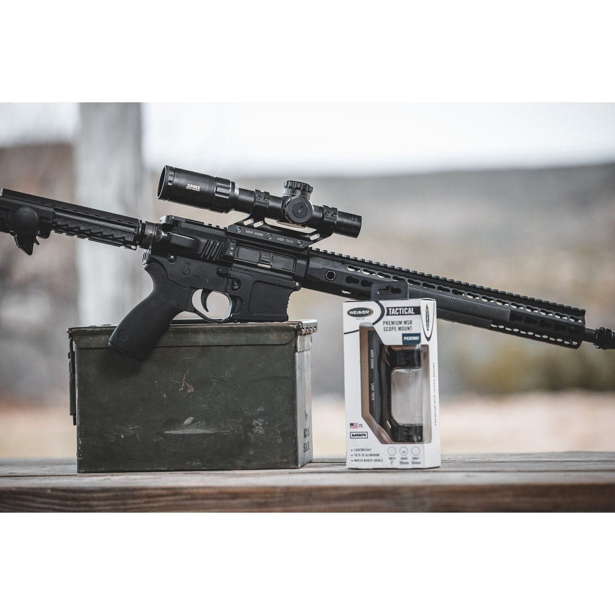 Weaver - 30mm Fixed MSR Mount - Matte Black