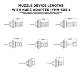 Yankee Hill Machine - Kurz QD Adapter Titanium - Black