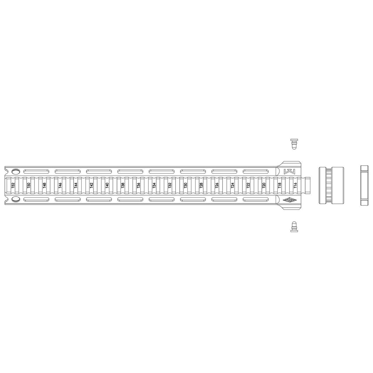 Yankee Hill Machine - 15" MR7 M-LOK Handguard for AR-15 - Black