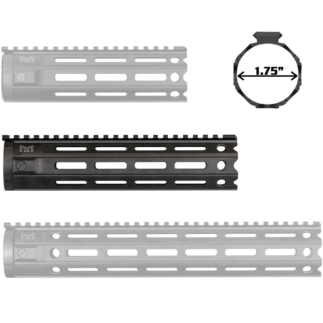 Yankee Hill Machine - MR7 M-LOK Handguard Mid-Length 9.25"