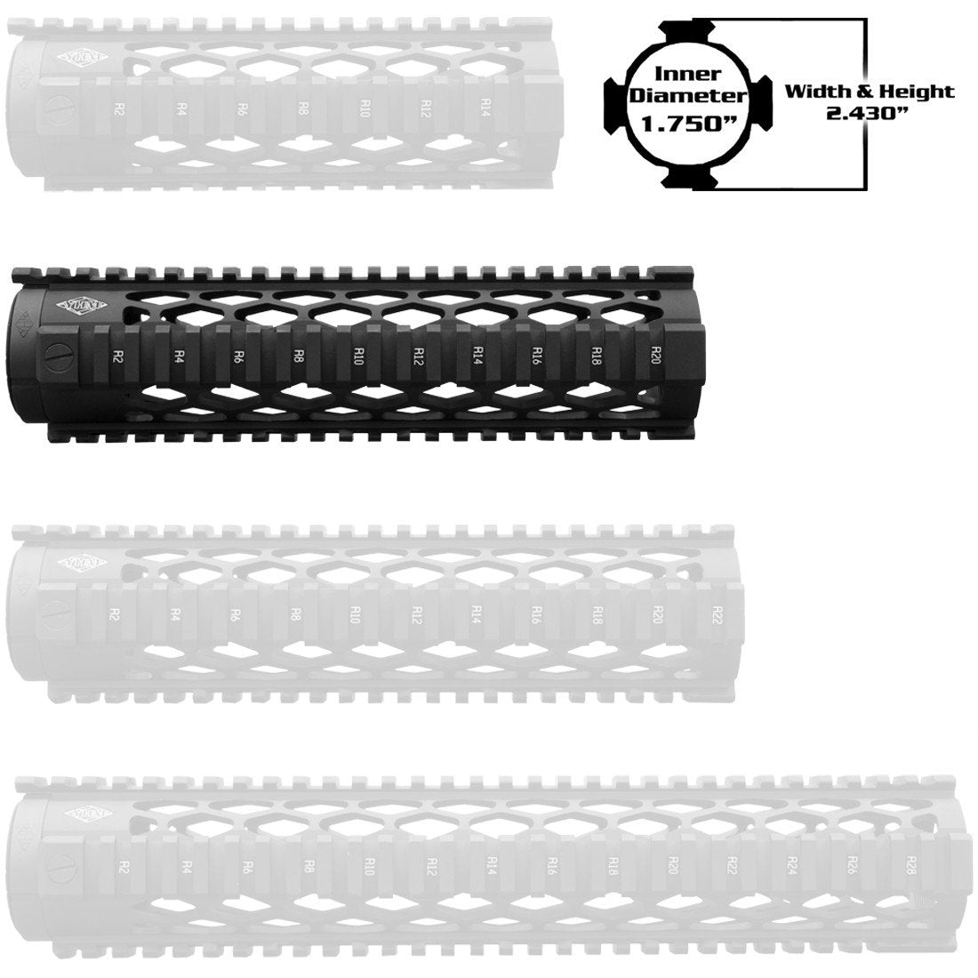 Yankee Hill Machine - Diamond Series 9.2" Forearm for AR-15