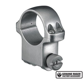 Ruger - 5K High Scope Ring with Stainless Finish