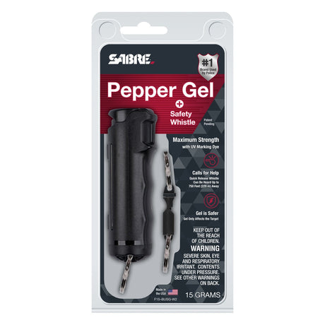 Sabre - 2-in-1 Pepper Gel with Whistle Keychain - Mint