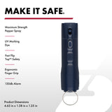 Sabre - 2-In-1 Pepper Spray with Personal Alarm - Midnight Blue