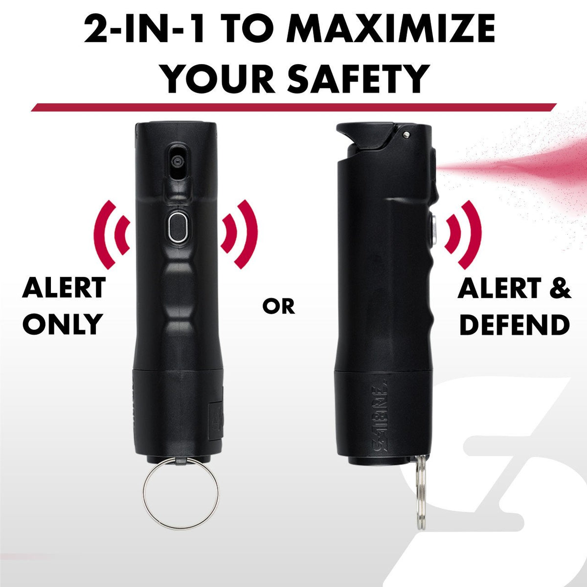 Sabre - 2-In-1 Pepper Spray with Personal Alarm - Midnight Blue