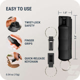 Sabre - Pepper Spray with Quick Release Keychain - Chambray Blue
