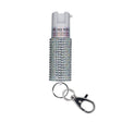 Sabre - Jeweled Pepper Spray with Snap-Clip Keychain - Silver