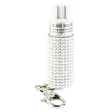 Sabre - Jeweled Pepper Spray with Snap-Clip Keychain - Silver