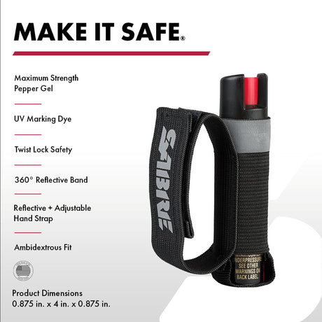 Sabre - Runner Pepper Gel with Reflective Hand Strap - Pink