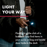 Sabre - Personal Alarm with LED Light and Snap Hook - White