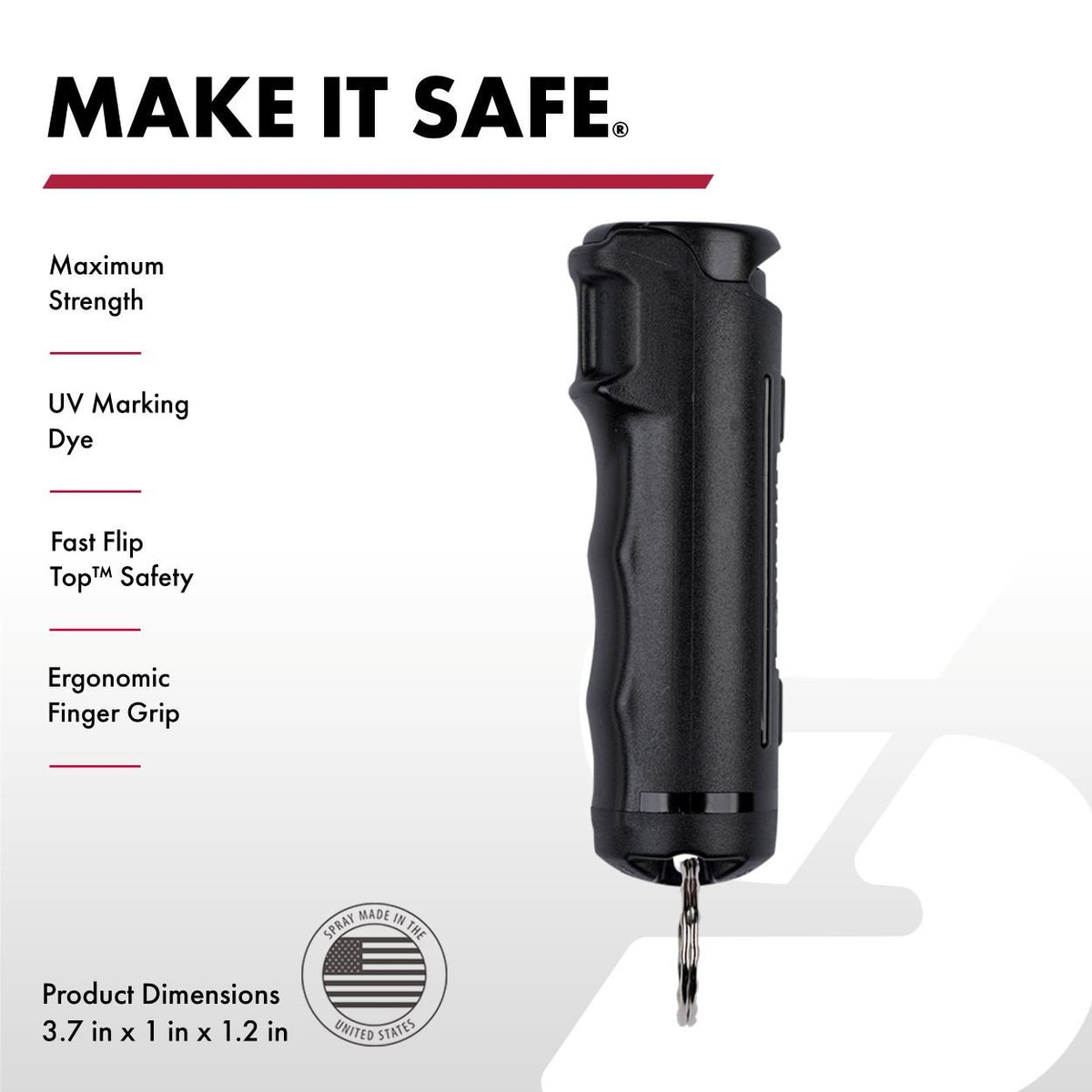 Sabre - Fast Flip Top Pepper Spray & Stun Gun with Flashlight