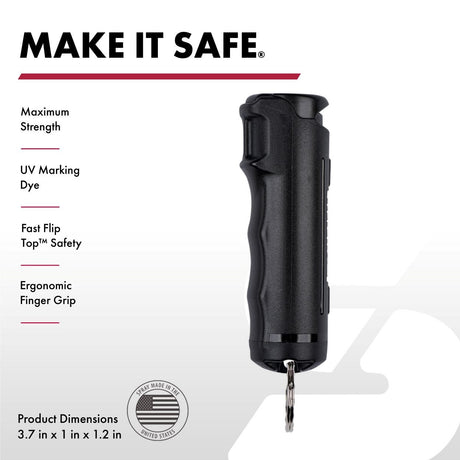 Sabre - Fast Flip Top Pepper Spray & Stun Gun with Flashlight