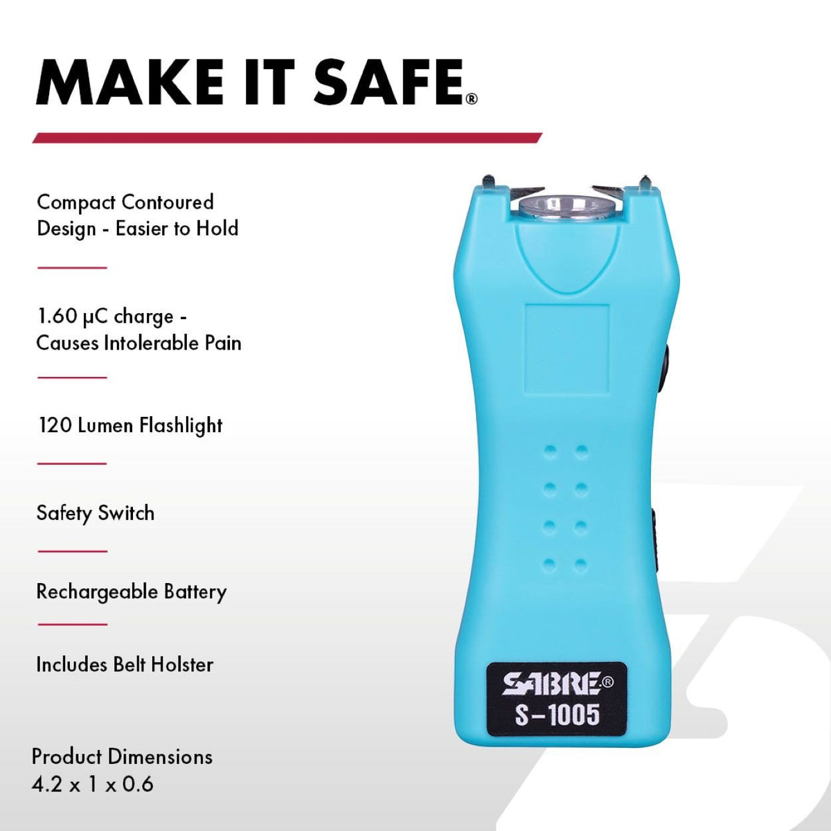 Sabre - Fast Flip Top Pepper Spray & Stun Gun with Flashlight