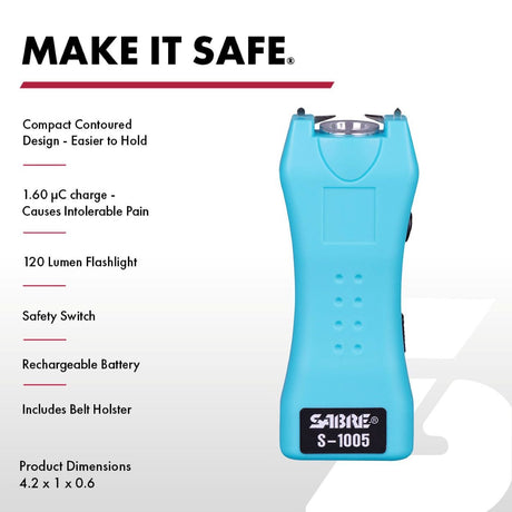 Sabre - Fast Flip Top Pepper Spray & Stun Gun with Flashlight