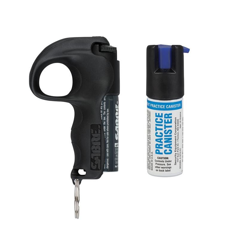 Sabre - Quick Grip Pepper Spray Kit with Practice Spray - Black