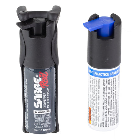 Sabre - Quick Grip Pepper Spray Kit with Practice Spray - Black