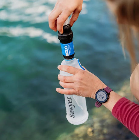Sawyer - Micro Squeeze Water Filtration System with Cnoc Premium 1 Liter Pouch