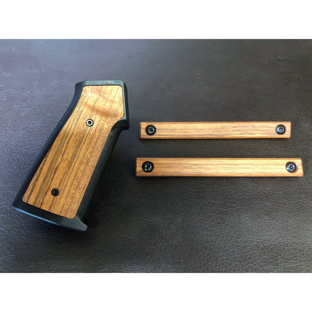 Sharps Bros. - Aluminum/Wood AR Grip & MLOK Panels - Brazilian Cherry