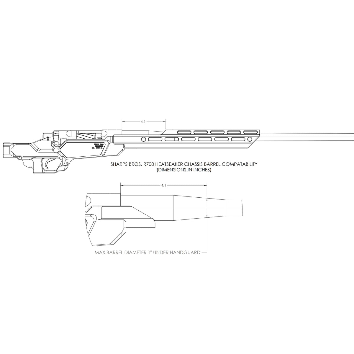 Sharps Bros. - Heatseeker Chassis for Remington 700 Short Action — view 5