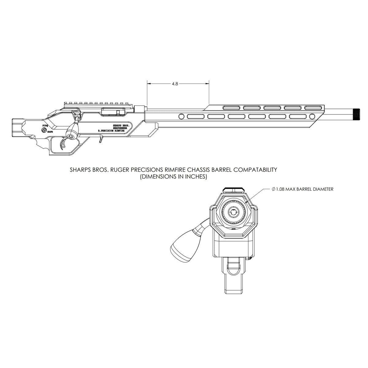 Sharps Bros. - Heatseeker Chassis for Ruger Precision Rimfire — view 4