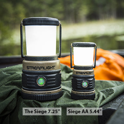 Streamlight - Siege AA Ultra-Compact Alkaline Hand Lantern: 360° Illumination, Waterproof, Impact Resistant, Cyote Brown