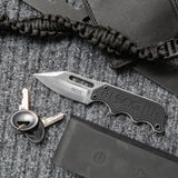 SOG - Instinct Fixed Blade Knife - 2.3" Straight Edge Clip Point, Black Stainless Steel with G10 Handle, Includes Hard Molded Nylon Sheath