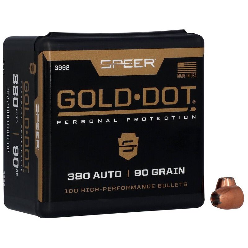 Speer Ammunition - Gold Dot Handgun Bullet .355, 90 Grain