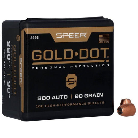 Speer Ammunition - Gold Dot Handgun Bullet .355, 90 Grain