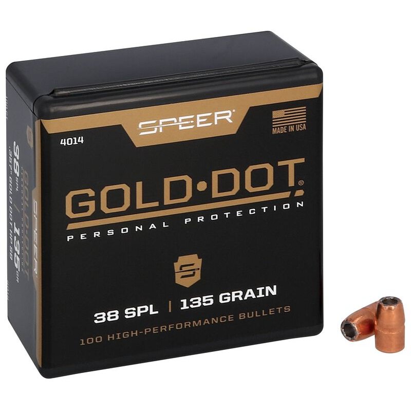 Speer Ammunition - Gold Dot Short Barrel Bullet, .357, 135 Grain