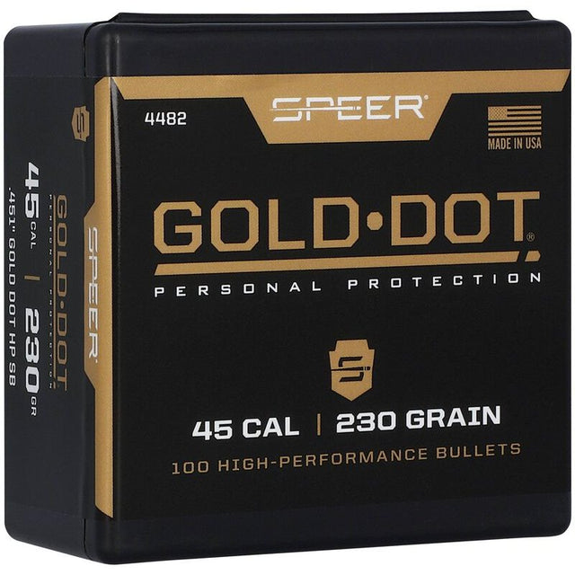 Speer Ammunition - Gold Dot Short Barrel Bullet, .451, 230 Grain