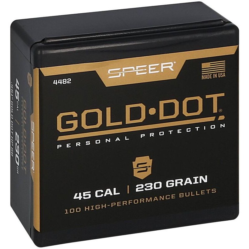 Speer Ammunition - Gold Dot Short Barrel Bullet, .451, 230 Grain